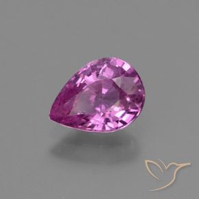 Saphir Pourpre moyen-foncé naturelle En forme de poire, 1.20 ct, VS