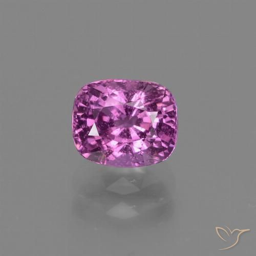1.22ct Naturel Pourpre rosâtre profond Saphir, Coussin, VS-SI