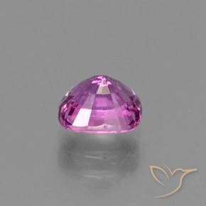 Saphir Pourpre rosâtre profond naturelle Coussin, 1.22 ct, VS-SI