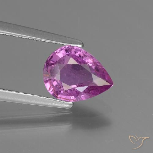 1.32ct Naturel Pourpre moyen Saphir, En forme de poire, VS-SI