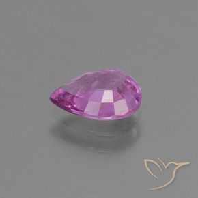Saphir Pourpre moyen naturelle En forme de poire, 1.32 ct, VS-SI