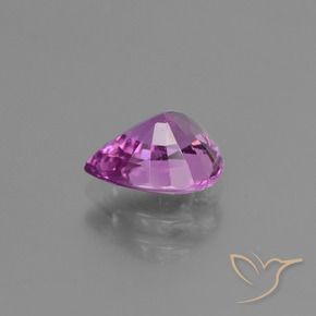 Saphir Violet Rosâtre naturelle En forme de poire, 1.42 ct, VS
