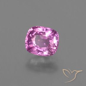 Saphir Pourpre rosâtre profond naturelle Coussin, 1.07 ct, VS