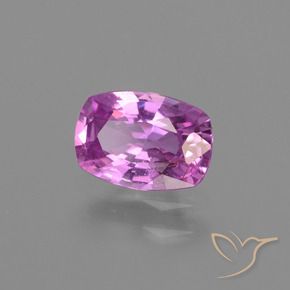 Saphir Pourpre rosâtre profond naturelle Coussin, 1.10 ct, VS
