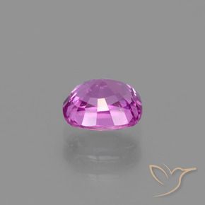 Saphir Violet Rosâtre naturelle Coussin, 1.08 ct, VS-SI