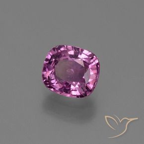 Saphir Pourpre rosâtre intense naturelle Coussin, 1.19 ct, VS