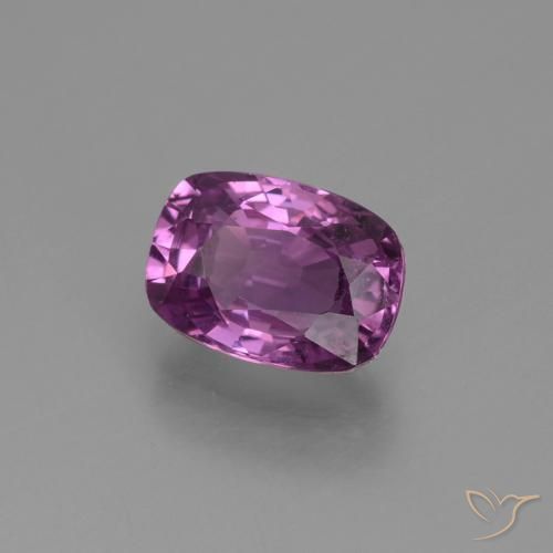 Saphir Pourpre électrique naturelle Coussin, 1.38 ct, VS