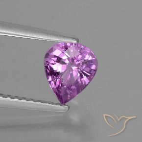 Saphir Pourpre moyen-foncé naturelle En forme de poire, 1.07 ct, VS-SI