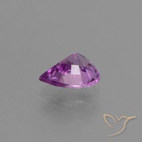 Saphir Pourpre moyen-foncé naturelle En forme de poire, 1.07 ct, VS-SI