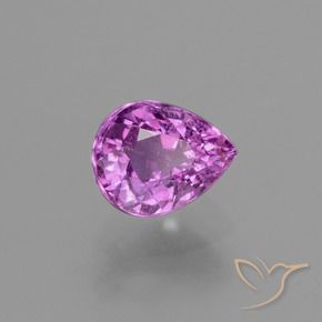 Saphir Pourpre moyen naturelle En forme de poire, 1.33 ct, VS-SI