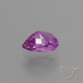 Saphir Pourpre moyen naturelle En forme de poire, 1.33 ct, VS-SI