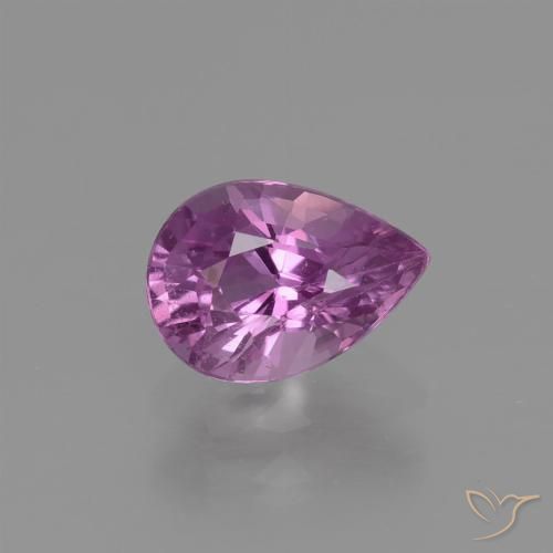 Saphir Pourpre rosâtre intense naturelle En forme de poire, 1.10 ct, VS