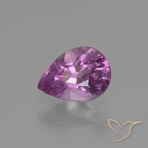 Saphir Pourpre rosâtre intense naturelle En forme de poire, 1.10 ct, VS