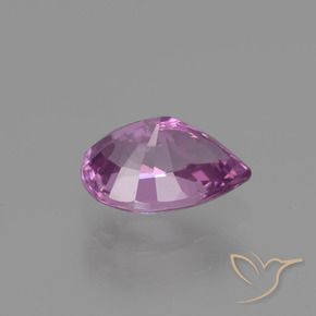 Saphir Pourpre rosâtre intense naturelle En forme de poire, 1.10 ct, VS