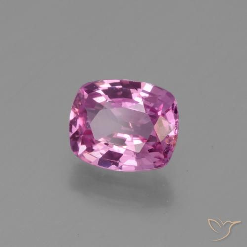 Saphir Pourpre rose vif naturelle Coussin, 1.28 ct, VS