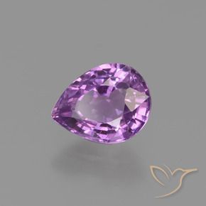 Saphir Pourpre moyen naturelle En forme de poire, 1.34 ct, VS