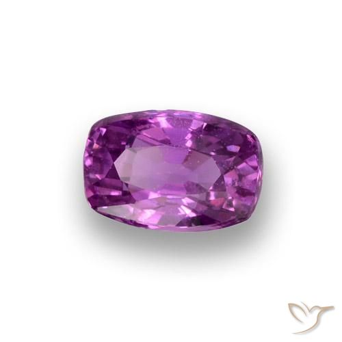 Saphir Pourpre moyen-foncé naturelle Coussin, 0.91 ct, VS