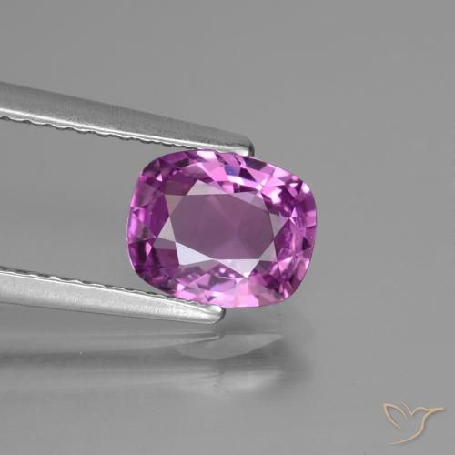 1.45ct Naturel Pourpre rosâtre intense Saphir, Coussin, VS
