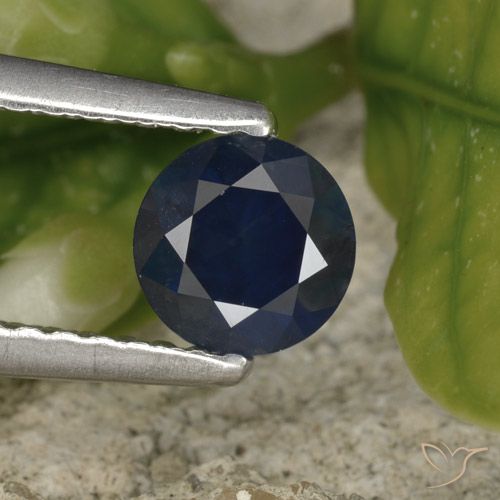 0.61ct Naturel Bleu foncé Saphir, Tour, VS