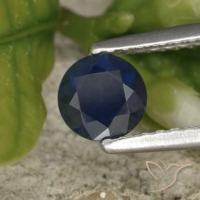 Saphir Bleu foncé naturelle Tour, 0.61 ct, VS