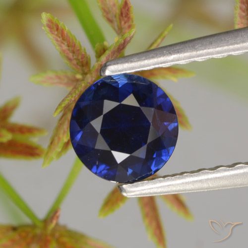 0.66ct Naturel Bleu foncé Saphir, Tour, VS