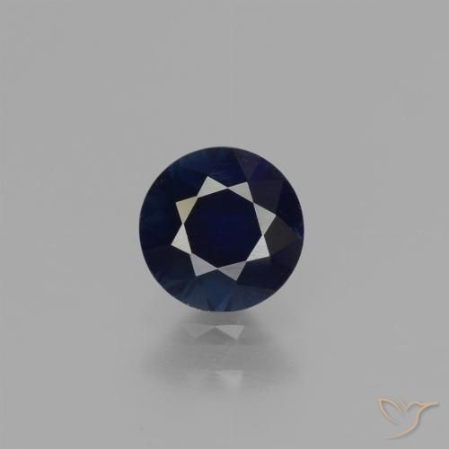 0.68ct Naturel Bleu foncé Saphir, Tour, VVS