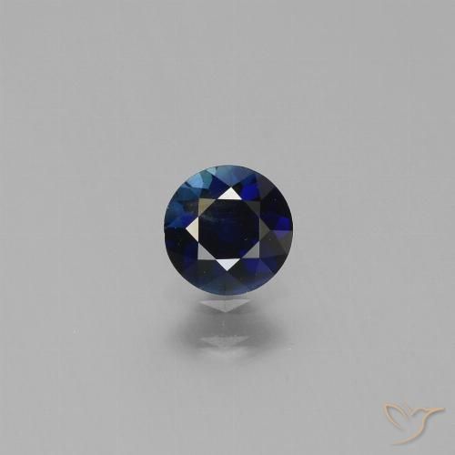 0.52ct Naturel Bleu foncé Saphir, Tour, VS
