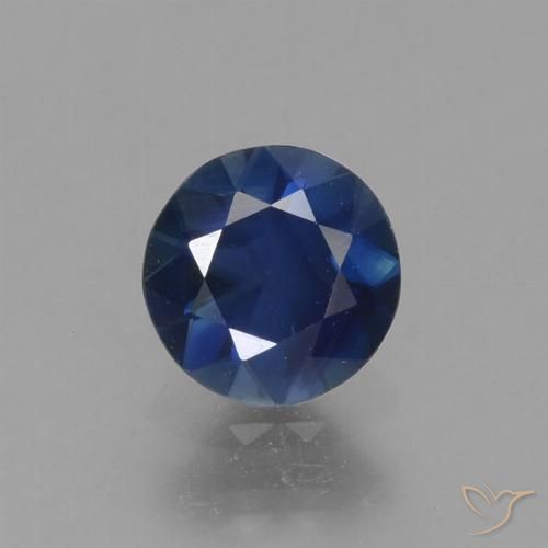 0.77ct Naturel Bleu foncé Saphir, Tour, VS