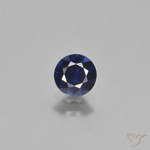 0.66ct Naturel Bleu foncé Saphir, Tour, VS