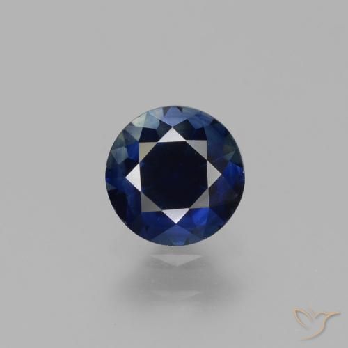 0.78ct Naturel Bleu foncé Saphir, Tour, VVS