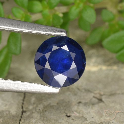 0.55ct Naturel Bleu foncé Saphir, Tour, VS