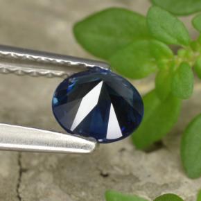 Saphir bleu crépuscule naturelle coupe roude, 0,53 ct, VVS-VS
