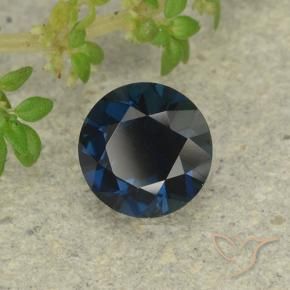 Saphir Bleu noirâtre naturelle Tour, 0.63 ct, VVS-VS