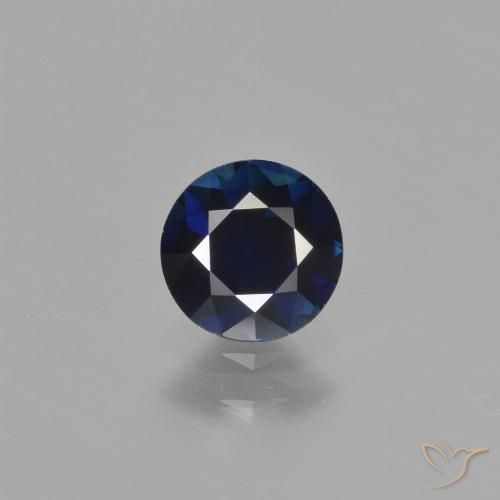 0.76ct Naturel Bleu foncé Saphir, Tour, VVS-VS