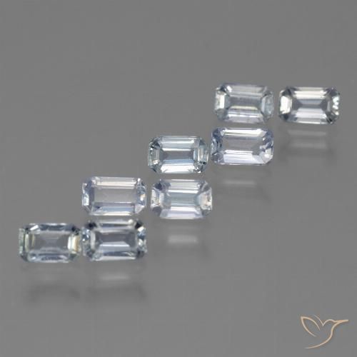 2.81ctw Naturel Bleu clair Saphir, Taille émeraude, VS