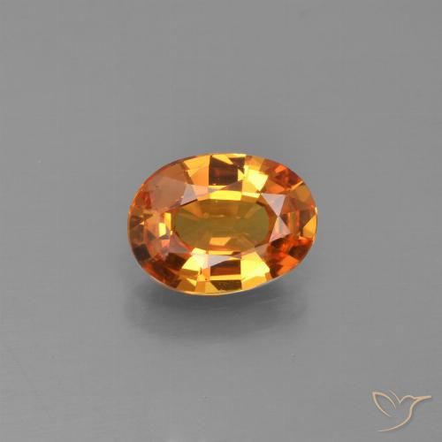 1.15ct Naturel Orange foncé Saphir, ovale, VS