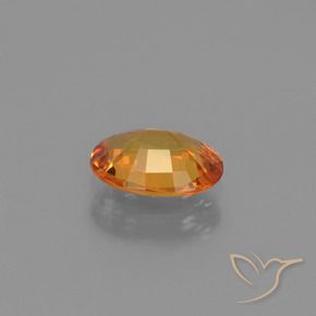 Saphir Orange foncé naturelle ovale, 1.15 ct, VS