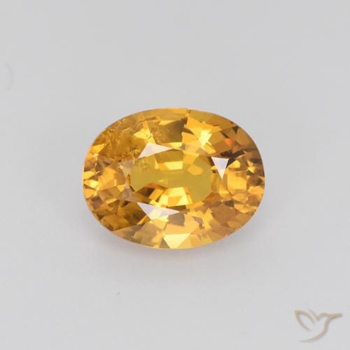 1.53ct Naturel Doré-orange foncé Saphir, ovale, VS