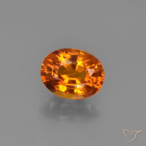 1.69ct Naturel Orange moyen-foncé Saphir, ovale, VS-SI