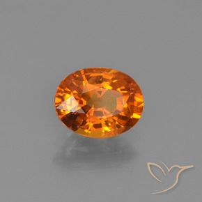 Saphir Orange moyen-foncé naturelle ovale, 1.69 ct, VS-SI