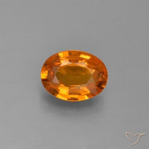 1.33ct Naturel Orange vif Saphir, ovale, VS-SI