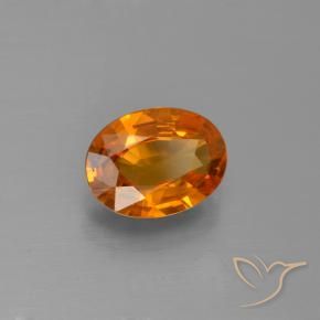 Saphir Orange vif naturelle ovale, 1.33 ct, VS-SI