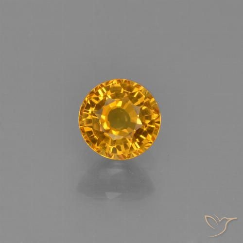 0.59ct Naturel Doré-orange foncé Saphir, Tour, VVS