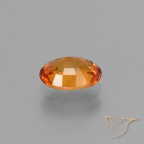 Saphir Orange foncé naturelle ovale, 1.61 ct, VS