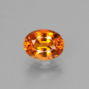 Saphir Ambre orange naturelle Coupe ovale, 1.83 ct, VS
