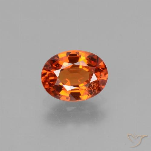1.54ct Naturel Orange feu Saphir, ovale, VS