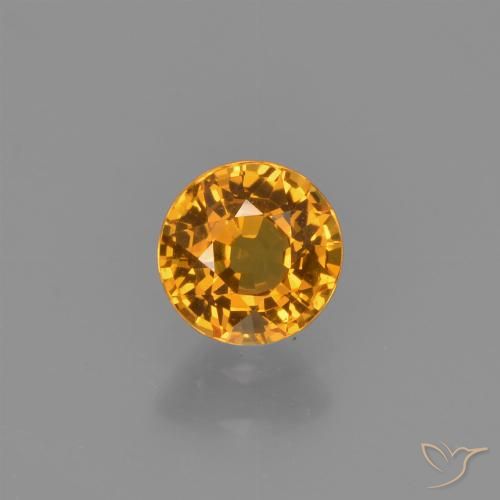 0.63ct Naturel Abricot orange Saphir, Tour, VVS-VS