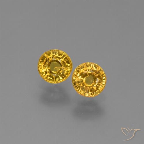 1.29ctw Naturel Doré moyen Saphir, Tour, VVS-VS