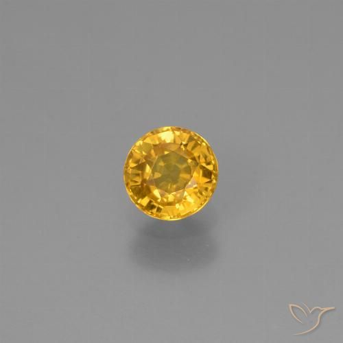 0.64ct Naturel Doré Saphir, Tour, VVS-VS