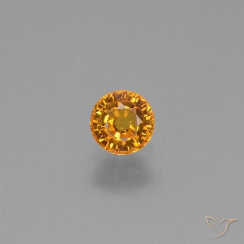 0.60ct Naturel Abricot orange Saphir, Tour, VVS-VS